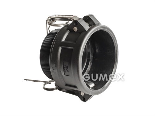 KAMLOK Kupplung DN25, Außengewinde BSPT 1", 8,5bar, Dichtung EPDM, -20°C/+70°C, Polypropylen, 